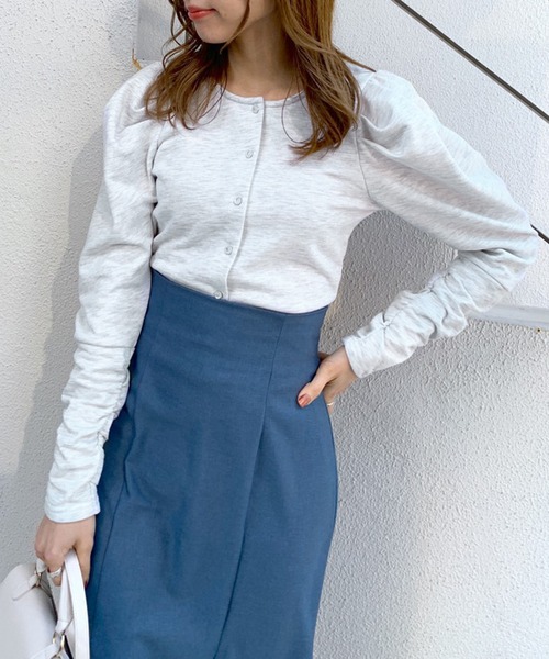 OLIVE des OLIVE（オリーブデオリーブ）の「2wayパワショルプルオーバー（カーディガン/ボレロ・レディース・ブラック/グレー/グリーン/ピンク/ライトグレー/ネイビー/オフホワイト・FREE）」の4枚目の写真