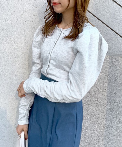 OLIVE des OLIVE（オリーブデオリーブ）の「2wayパワショルプルオーバー（カーディガン/ボレロ・レディース・ブラック/グレー/グリーン/ピンク/ライトグレー/ネイビー/オフホワイト・FREE）」の14枚目の写真