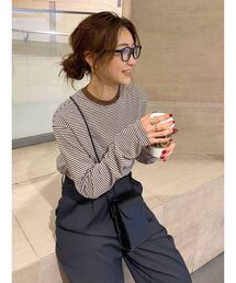 Ungrid | 【WEB限定】ボーダーロングスリーブTee(Tシャツ/カットソー)