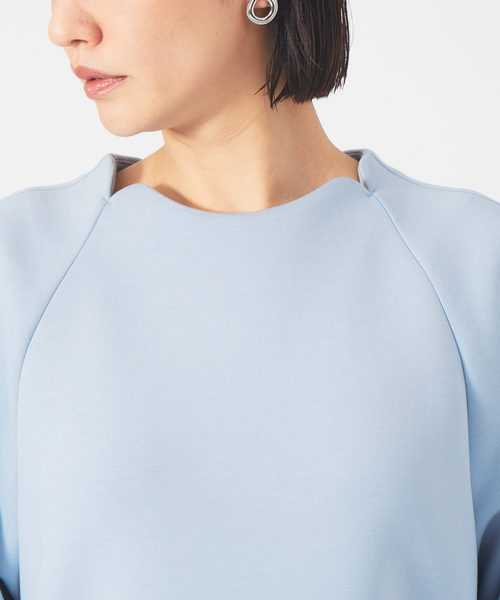 qualite（カリテ）の「《新色追加》フォルムエアリーカットソー（Tシャツ/カットソー・レディース・クリーム/ブルー/グレー/ピンクベージュ・フリー）」の22枚目の写真