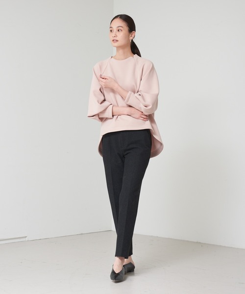 qualite（カリテ）の「《新色追加》フォルムエアリーカットソー（Tシャツ/カットソー・レディース・クリーム/ブルー/グレー/ピンクベージュ・フリー）」の6枚目の写真