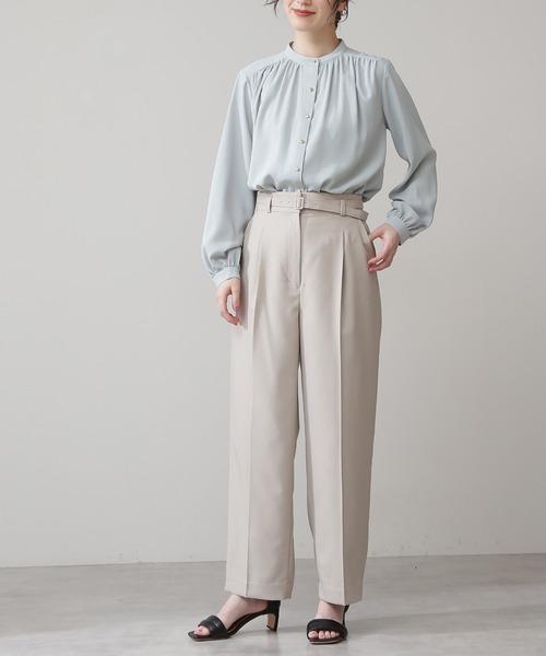 N.(N. Natural Beauty Basic)(エヌエヌナチュラルビューティーベーシック)の「【S Size Line】◆ドライタッチストレートパンツ(その他パンツ・レディース・モカ/ブルー/ピンク/オフホワイト・SMALL/MEDIUM)」の2枚目の写真