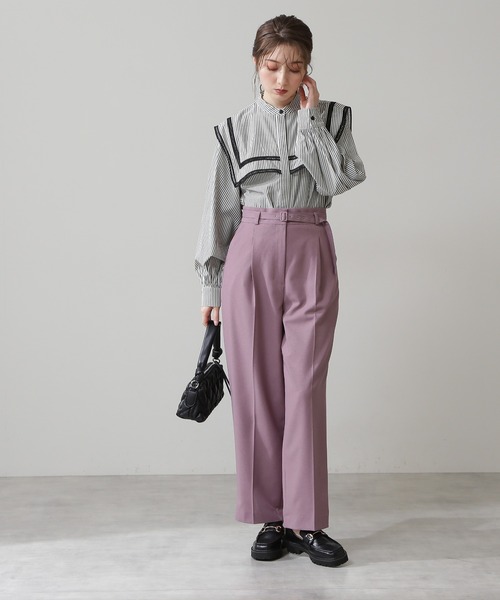 N.(N. Natural Beauty Basic)(エヌエヌナチュラルビューティーベーシック)の「【S Size Line】◆ドライタッチストレートパンツ(その他パンツ・レディース・モカ/ブルー/ピンク/オフホワイト・SMALL/MEDIUM)」の14枚目の写真