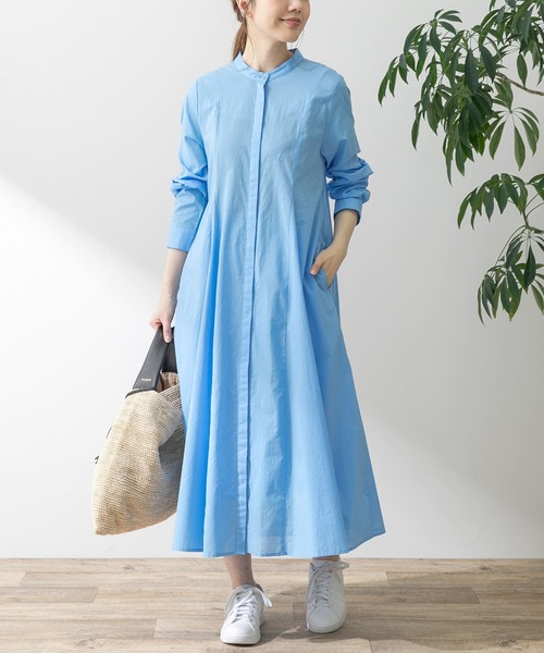 URBAN RESEARCH Sonny Label（アーバンリサーチサニーレーベル）の「コットンローンマチフレアワンピース（ワンピース・レディース・ブラック/グリーン/カーキ/ブルー・FREE）」の4枚目の写真