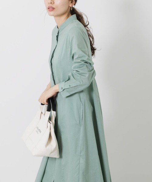 URBAN RESEARCH Sonny Label（アーバンリサーチサニーレーベル）の「コットンローンマチフレアワンピース（ワンピース・レディース・ブラック/グリーン/カーキ/ブルー・FREE）」の15枚目の写真