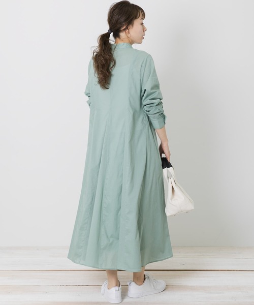 URBAN RESEARCH Sonny Label（アーバンリサーチサニーレーベル）の「コットンローンマチフレアワンピース（ワンピース・レディース・ブラック/グリーン/カーキ/ブルー・FREE）」の20枚目の写真