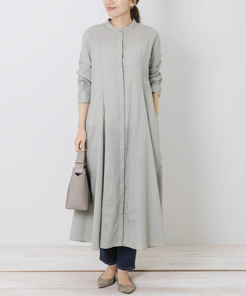 URBAN RESEARCH Sonny Label（アーバンリサーチサニーレーベル）の「コットンローンマチフレアワンピース（ワンピース・レディース・ブラック/グリーン/カーキ/ブルー・FREE）」の9枚目の写真