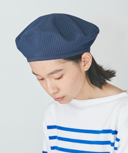 OVERRIDE（オーバーライド）の「OVERRIDE CMX SUCKER BERET / オーバーライド（ハンチング/ベレー帽・レディース・ネイビー/ブルー・58cm）」の4枚目の写真