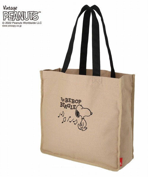 Vintage PEANUTS(ビンテージピーナッツ)の「ルートート/SNOOPY スヌーピー IP.グランデキャンバス.Peanuts-7D(トートバッグ・レディース・グレー/アイボリー/ベージュ・FREE)」の3枚目の写真