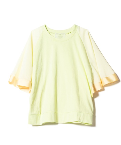 LAYMEE(レイミー)の「Kate sheer CS / ケイトシアカットソー(Tシャツ/カットソー・レディース・アイボリー/イエロー/スミクロ・FREE)」の5枚目の写真