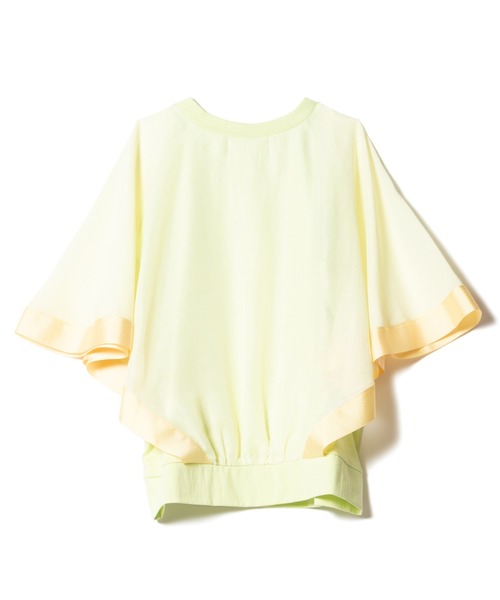 LAYMEE(レイミー)の「Kate sheer CS / ケイトシアカットソー(Tシャツ/カットソー・レディース・アイボリー/イエロー/スミクロ・FREE)」の7枚目の写真