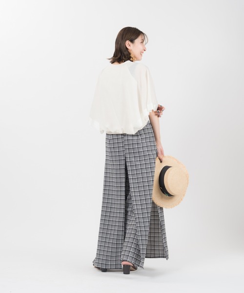 LAYMEE(レイミー)の「Kate sheer CS / ケイトシアカットソー(Tシャツ/カットソー・レディース・アイボリー/イエロー/スミクロ・FREE)」の14枚目の写真