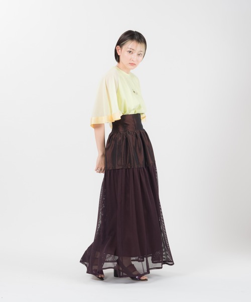 LAYMEE(レイミー)の「Kate sheer CS / ケイトシアカットソー(Tシャツ/カットソー・レディース・アイボリー/イエロー/スミクロ・FREE)」の15枚目の写真