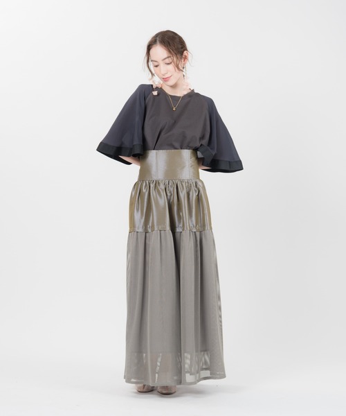 LAYMEE(レイミー)の「Kate sheer CS / ケイトシアカットソー(Tシャツ/カットソー・レディース・アイボリー/イエロー/スミクロ・FREE)」の17枚目の写真