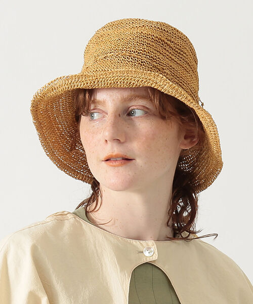 BEAMS BOY(ビームスボーイ)の「BEAMS BOY / アバカ クロシェ ハット 22SS(ハット・レディース・ブラウン系その他3・ONE SIZE)」の2枚目の写真