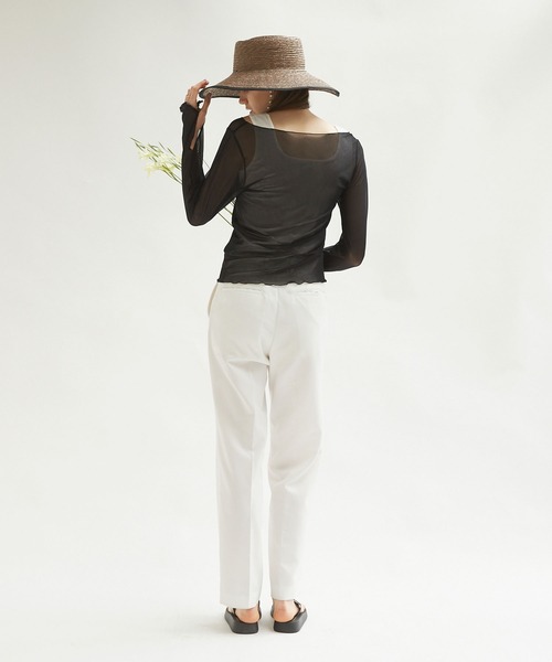 Keeepy(キーピー)の「【Keeepy】tulle diagonal button design ensemble pullover with tank top(Tシャツ/カットソー・レディース・ブラック/ブラック系その他・FREE)」の8枚目の写真