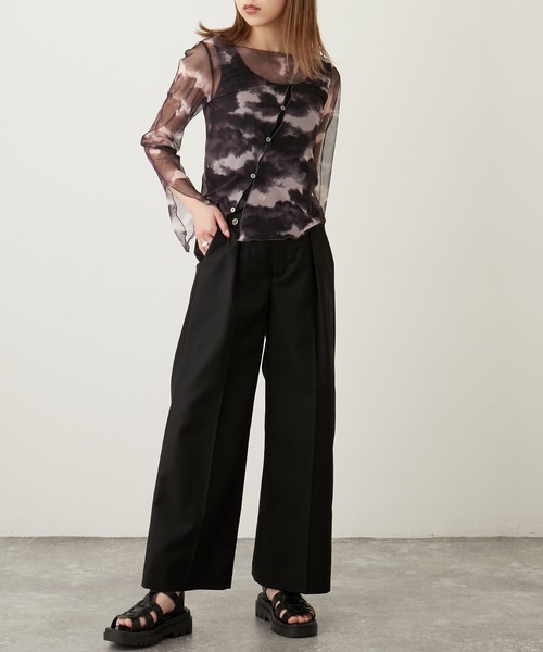 Keeepy(キーピー)の「【Keeepy】tulle diagonal button design ensemble pullover with tank top(Tシャツ/カットソー・レディース・ブラック/ブラック系その他・FREE)」の18枚目の写真
