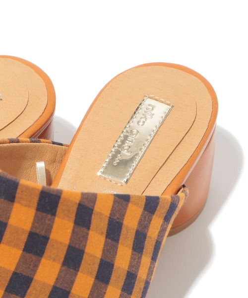 セール】オリジナルヒール付きミュール（サンダル）｜niko and