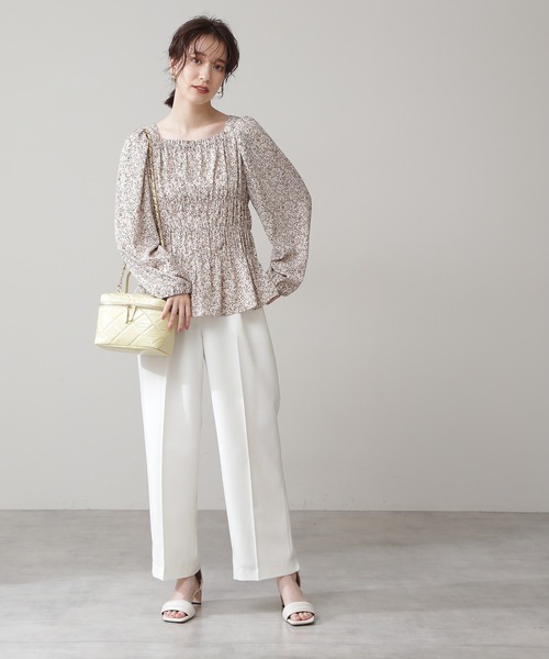 N.（N. Natural Beauty Basic）（エヌエヌナチュラルビューティーベーシック）の「◆シャーリングスクエアブラウス（シャツ/ブラウス・レディース・ホワイト系その他/ブラック系その他/ブルー系その他・MEDIUM）」の13枚目の写真