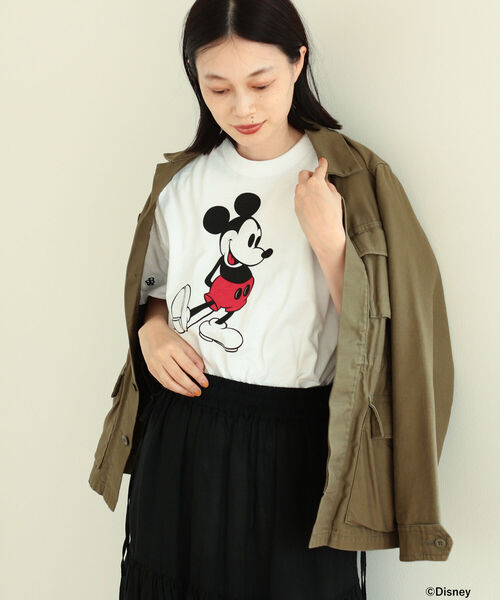 BEAMS BOY(ビームスボーイ)の「Champion × BEAMS BOY / ミッキーマウス / Tシャツ(Tシャツ/カットソー・レディース・ホワイト/グレー/ピンク・SMALL/X-SMALL)」の5枚目の写真