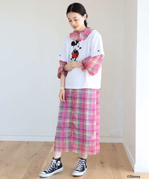 BEAMS BOY(ビームスボーイ)の「Champion × BEAMS BOY / ミッキーマウス / Tシャツ(Tシャツ/カットソー・レディース・ホワイト/グレー/ピンク・SMALL/X-SMALL)」の16枚目の写真