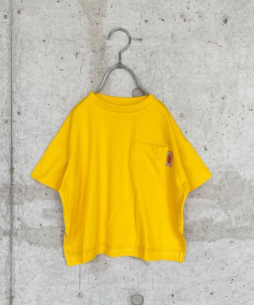 Life Support Products（ライフサポートプロダクツ）の「防汚加工ワイドポケットＴシャツ（80～150cm）（Tシャツ/カットソー・キッズ・ホワイト/ライトブルー/パープル/レッド/ピンク/グリーン/チャコール/イエロー・90/100/110/120/80/130/95/140/150）」の7枚目の写真