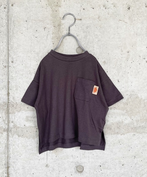 Life Support Products（ライフサポートプロダクツ）の「防汚加工ワイドポケットＴシャツ（80～150cm）（Tシャツ/カットソー・キッズ・ホワイト/ライトブルー/パープル/レッド/ピンク/グリーン/チャコール/イエロー・90/100/110/120/80/130/95/140/150）」の3枚目の写真