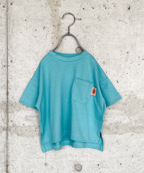 Life Support Products（ライフサポートプロダクツ）の「防汚加工ワイドポケットＴシャツ（80～150cm）（Tシャツ/カットソー・キッズ・ホワイト/ライトブルー/パープル/レッド/ピンク/グリーン/チャコール/イエロー・90/100/110/120/80/130/95/140/150）」の5枚目の写真