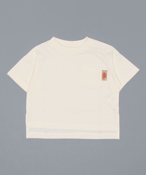 Life Support Products（ライフサポートプロダクツ）の「防汚加工ワイドポケットＴシャツ（80～150cm）（Tシャツ/カットソー・キッズ・ホワイト/ライトブルー/パープル/レッド/ピンク/グリーン/チャコール/イエロー・90/100/110/120/80/130/95/140/150）」の10枚目の写真