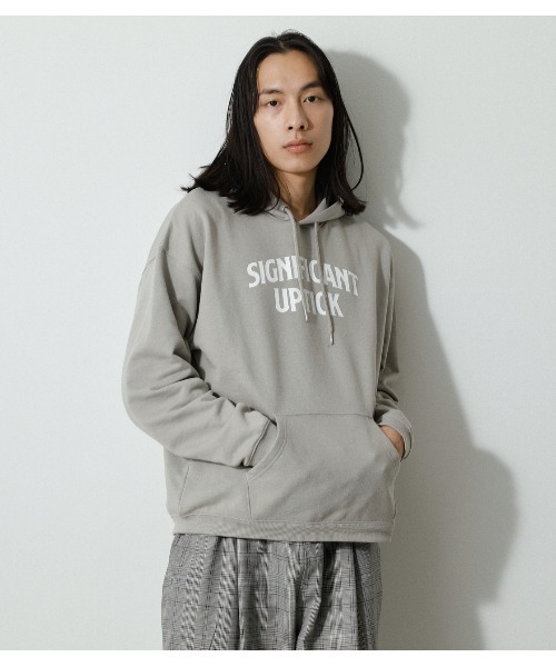 AZUL by moussy(アズールバイマウジー)の「SIGNIFICANT UPTICK HOODIE/シグニフィカントアップティックフーディ(パーカー・メンズ・ブラック/ベージュ/ホワイト・LARGE/MEDIUM)」の1枚目の写真