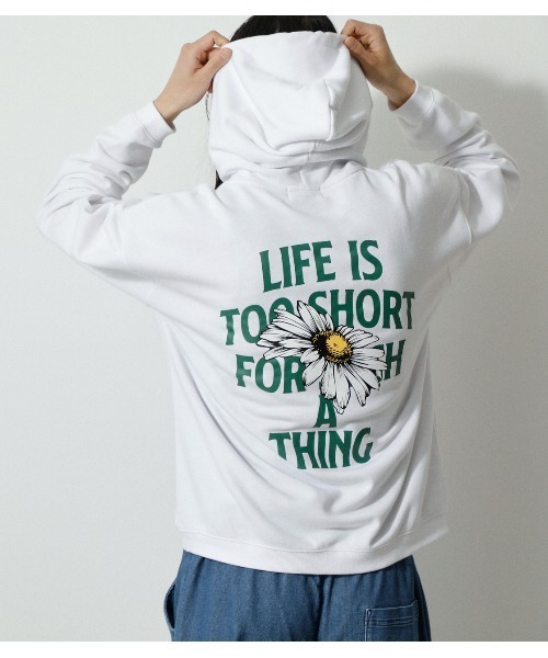 AZUL by moussy(アズールバイマウジー)の「SIGNIFICANT UPTICK HOODIE/シグニフィカントアップティックフーディ(パーカー・メンズ・ブラック/ベージュ/ホワイト・LARGE/MEDIUM)」の15枚目の写真