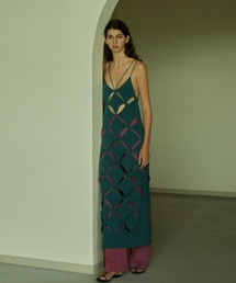 IRENE アイレネ　Diamond Slit Camisole かしゆか着用 アイレネ - IRENE | Tile Pattern Print Camisole-Blue-36の通販
