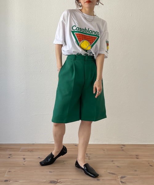 wee9s（ウィークス）の「half pants jacket set up / テーラードジャケット×美シルエットハーフパンツセットアップ（セットアップ・レディース・ブラック/グリーン/アイボリー・FREE）」の13枚目の写真