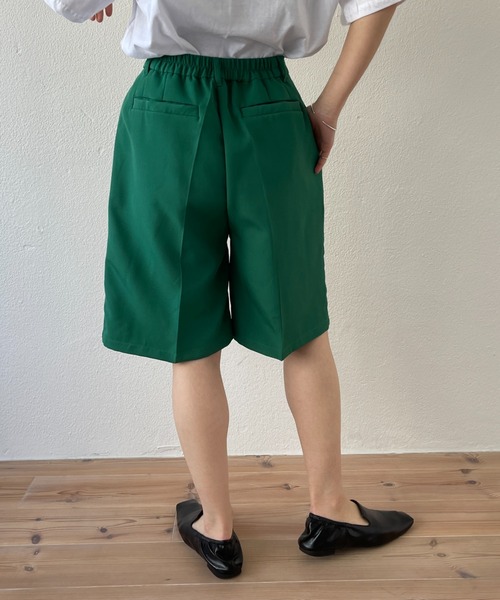 wee9s（ウィークス）の「half pants jacket set up / テーラードジャケット×美シルエットハーフパンツセットアップ（セットアップ・レディース・ブラック/グリーン/アイボリー・FREE）」の15枚目の写真