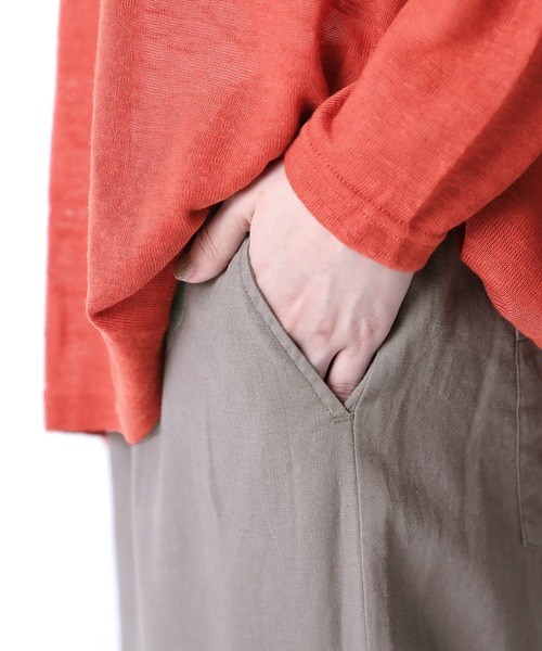 n'OrLABEL(ノアールレーベル)の「【廃盤】『風合いリネン混サイドボタンワイドパンツ』(その他パンツ・レディース・ブラック/モカ・1/2)」の8枚目の写真