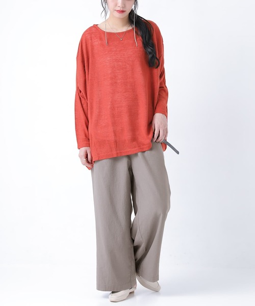 n'OrLABEL(ノアールレーベル)の「【廃盤】『風合いリネン混サイドボタンワイドパンツ』(その他パンツ・レディース・ブラック/モカ・1/2)」の3枚目の写真