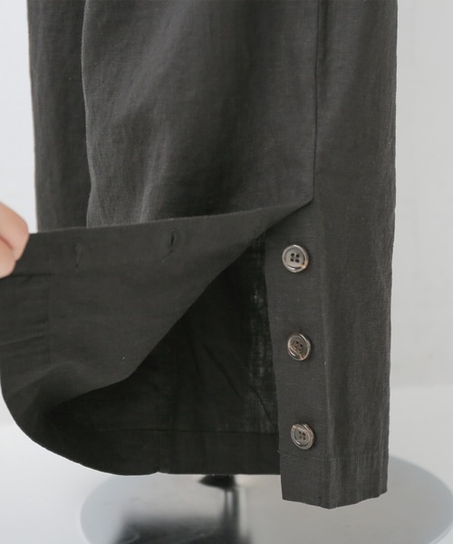 n'OrLABEL(ノアールレーベル)の「【廃盤】『風合いリネン混サイドボタンワイドパンツ』(その他パンツ・レディース・ブラック/モカ・1/2)」の19枚目の写真
