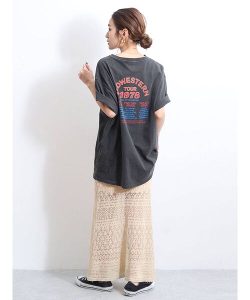 Ungrid（アングリッド）の「透かし編みニットフレアスカート（スカート・レディース・チャコールグレー/ベージュ/ダークオレンジ・FREE）」の7枚目の写真