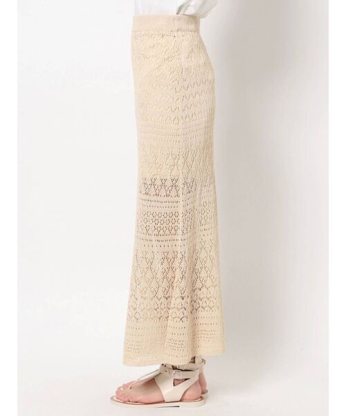 Ungrid（アングリッド）の「透かし編みニットフレアスカート（スカート・レディース・チャコールグレー/ベージュ/ダークオレンジ・FREE）」の10枚目の写真