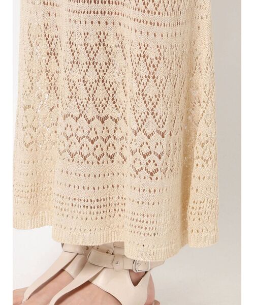 Ungrid（アングリッド）の「透かし編みニットフレアスカート（スカート・レディース・チャコールグレー/ベージュ/ダークオレンジ・FREE）」の19枚目の写真