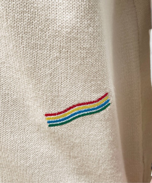 PairPair（ペアペア）の「刺繍入りニットベスト(ユニセックス)（ベスト・メンズ・ネイビー/ライム/アイボリー・MEDIUM/LARGE）」の17枚目の写真