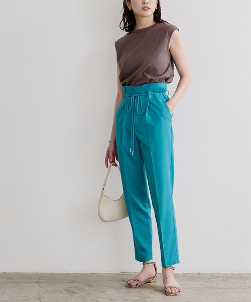 ベルト付ハイウエストタックパンツ（その他パンツ）｜ur's（ユアーズ）
