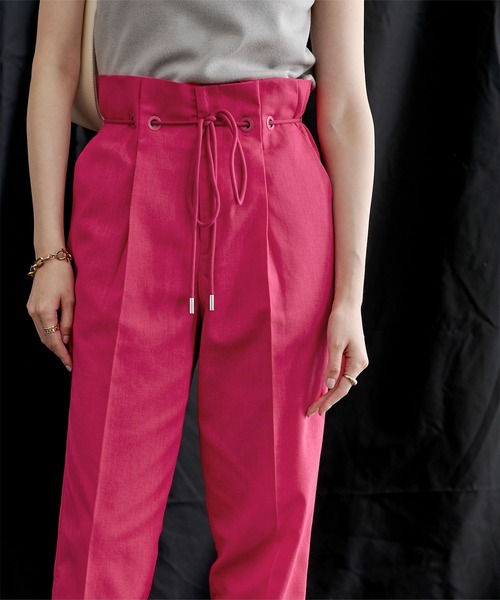 ベルト付ハイウエストタックパンツ（その他パンツ）｜ur's（ユアーズ）