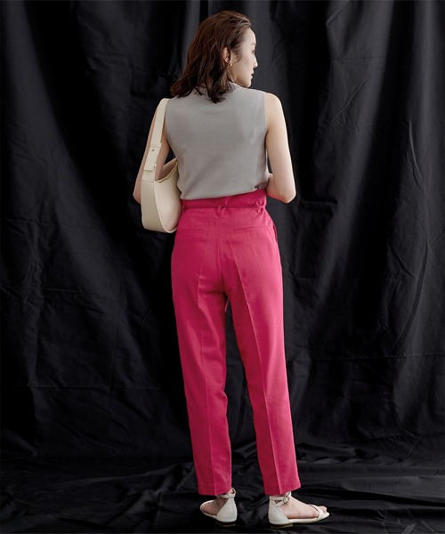 ベルト付ハイウエストタックパンツ（その他パンツ）｜ur's（ユアーズ）