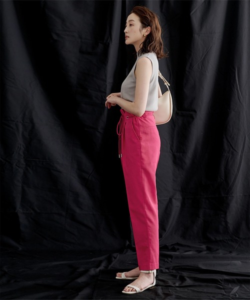 ベルト付ハイウエストタックパンツ（その他パンツ）｜ur's（ユアーズ）