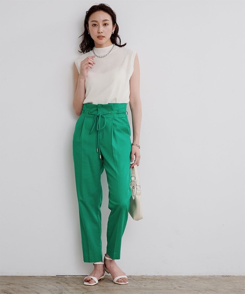 ベルト付ハイウエストタックパンツ（その他パンツ）｜ur's（ユアーズ）