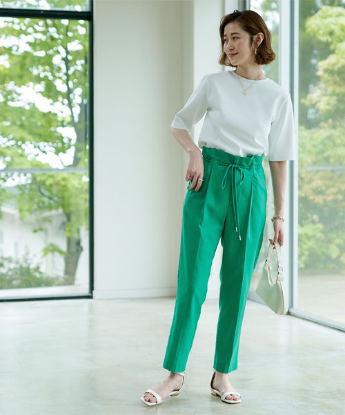 ベルト付ハイウエストタックパンツ（その他パンツ）｜ur's（ユアーズ）