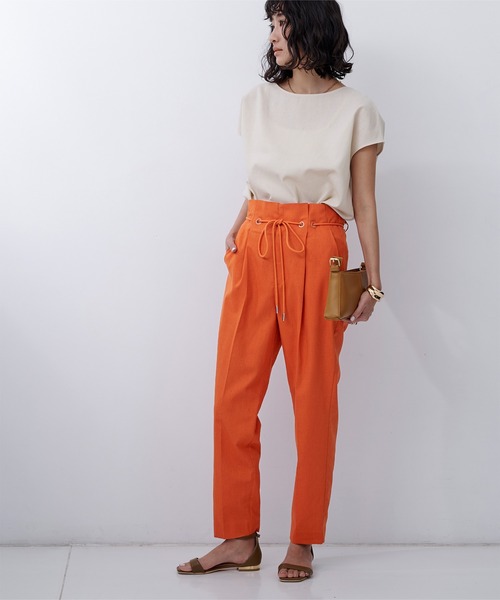 ベルト付ハイウエストタックパンツ（その他パンツ）｜ur's（ユアーズ）