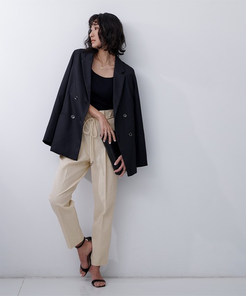 ベルト付ハイウエストタックパンツ（その他パンツ）｜ur's（ユアーズ）