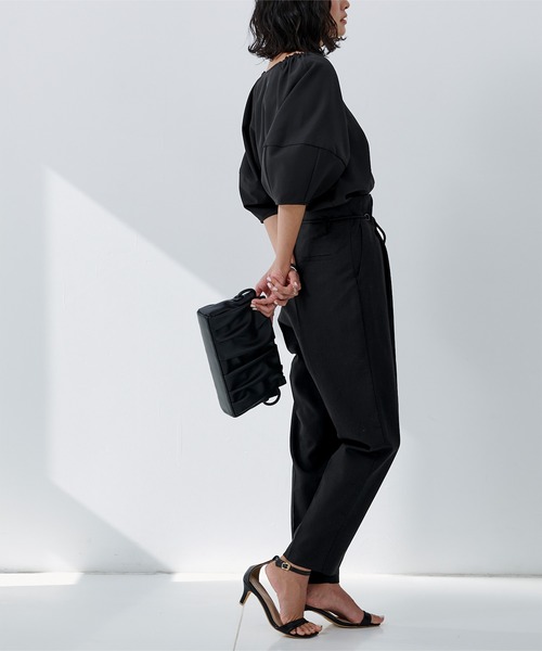 ベルト付ハイウエストタックパンツ（その他パンツ）｜ur's（ユアーズ）